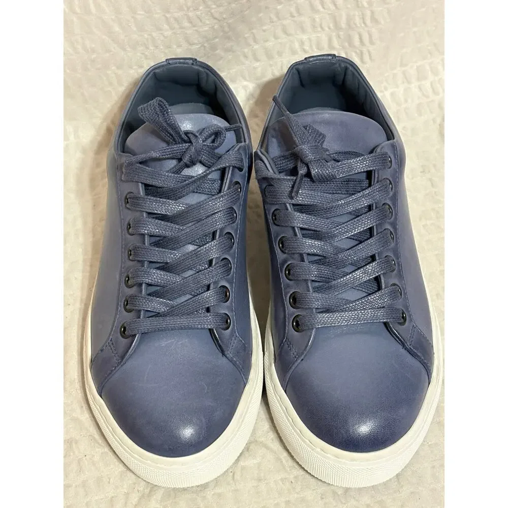 Thursday Everyday Women’s Size 7 Blue Leather Low Top Sneakers Worn Once EUC
